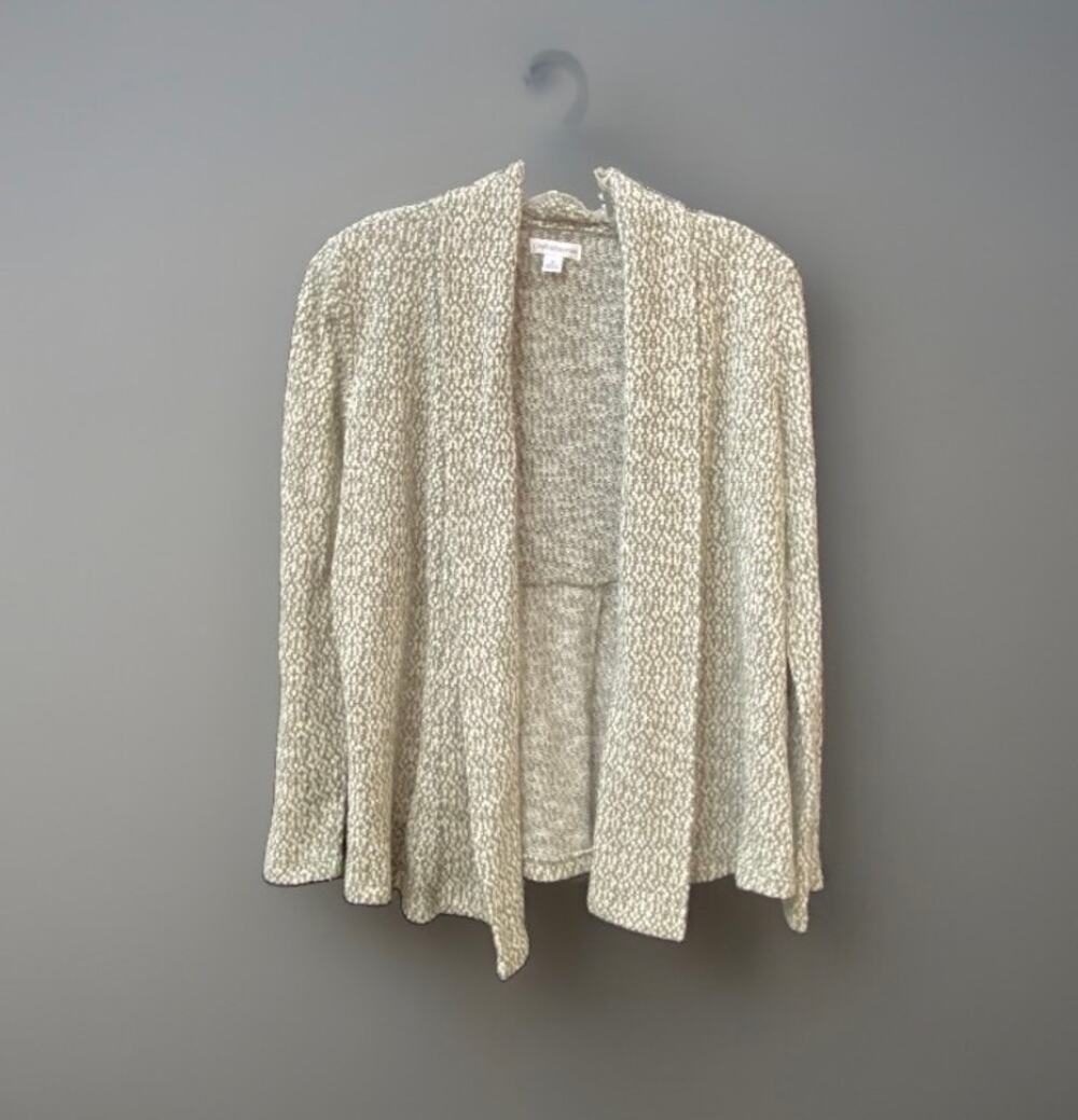 Croft & Borrow Green & Cream Knit Cardigan – Women’s Size Small